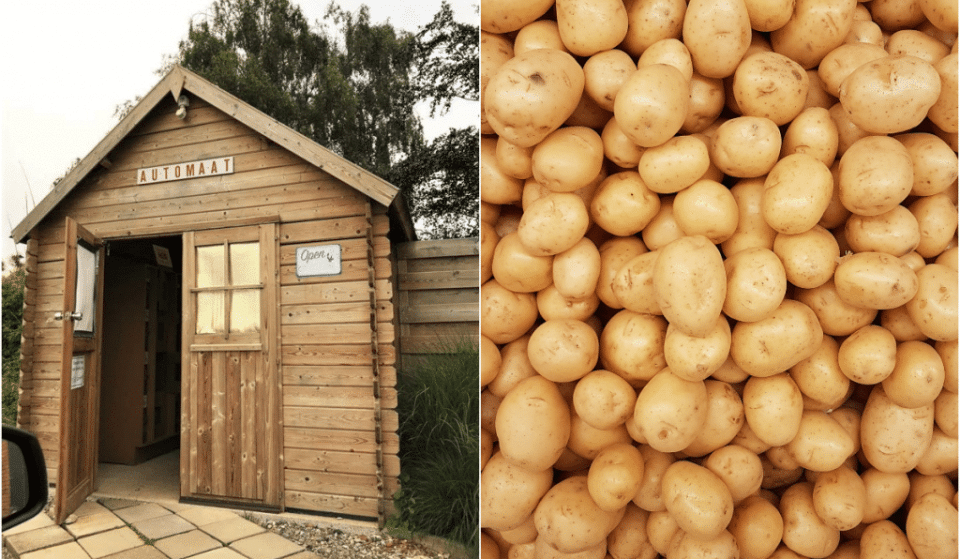 Insolite : un distributeur automatique de pommes de terre perdu dans la campagne belge !